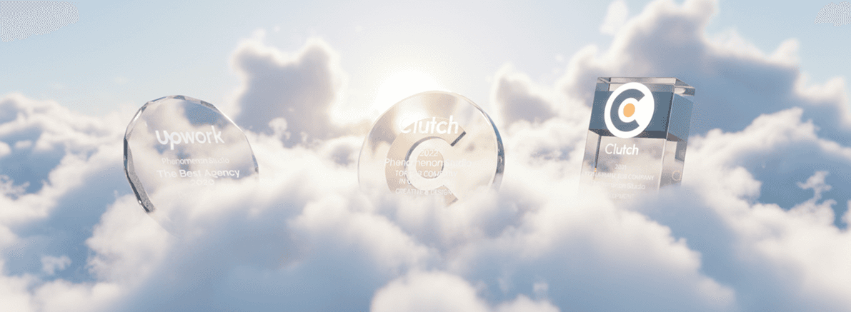 Award trophies among the clouds