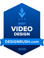 DesignRush Best Video Design award badge